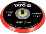 Диск крепежный опорный с липучкой для полировки YATO Ø= 150мм из винтов шпинделем Ø= 5/16 (8 мм) (YT-47873) YT-47873