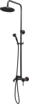 Душовий комплект з кульовим регулятором RETRO BLACK 2 FALA : 2 функції, регульована висота 95-130 см