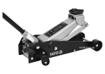 Домкрат гідравлічний підкатний низькопрофільний з важелем швидкого підйому YATO: 3 т, H= 145- 500 мм