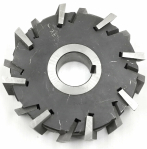 Фреза дисковая двухсторонняя ф 315х32х50 мм Р6М5 z=28 с рифлеными вставными ножами левая Р6М5 (LH)