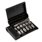 Набор бит, магнитный адаптер для бит, сталь 45Х, 7шт, в пластиковом боксе SPARTA