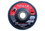 Круг лепестковый шлифовальный NINJA Zirconium: Т27, 125х22 мм, Р60, Al, Inox, Steel (65V306)