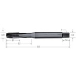 Метчик машинный М3х0.5 для сквозных отверстий HSS-Co5 (Р6М5К5) DIN 371 форма B PRECITOOL 135010 М3 INT-135010-M3