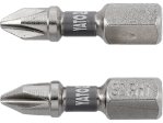 Набор бит Phillips PH1 25 мм YATO YT-78000, 1/4", S2, 2 шт