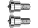 Набор бит Phillips PH2 VOREL 65800, 25 мм, намагниченные, 2 шт