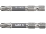 Набор бит Phillips PH3 50 мм YATO YT-78022, 1/4", S2, 2 шт