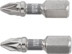Набор бит Pozidriv PZ1 25 мм YATO YT-78003, 1/4", S2, 2 шт
