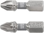 Набор бит Pozidriv PZ2 25 мм YATO YT-78004, 1/4", S2, 2 шт