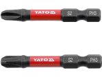 Набор бит ударных Phillips PH3 1/4" 50 мм YATO YT-78042, S2, 2 шт