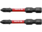 Набор бит ударных Pozidriv PZ1 1/4" 50 мм YATO YT-78043, S2, 2 шт