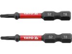 Набор бит ударных Torx T8 1/4" 50 мм YATO YT-78050, S2, 2 шт