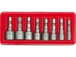 Набор головок-бит 5-13 мм VOREL 66113, 1/4" HEX, 8 шт, длина 60 мм