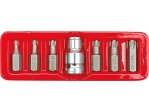 Набор головок-бит Torx T25-T55 VOREL 66570, 7 шт, привод 3/8" и 1/2", CrV