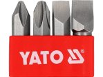 Набор ударных бит YATO YT-2812, PH2/PH3 и SL 8-10 мм, 4 шт