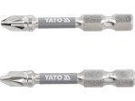 Насадка отверточная YATO PZ2 х 50мм. HEX 1/4", покрытая никелем, 2шт. (YT-78024)
