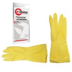 Перчатка латексная 7"/S INTERTOOL SP-0016, хлопковое напыление SP-15799