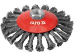 Щетка торцевая нержавеющая плетеная YATO YT-4764, 125 мм, M14