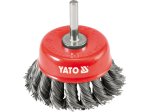 Щетка торцевая YATO YT-4752, 75 мм, плетеная проволока, для дрели