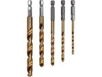 Сверла по металлу HSS TiN hex 1/4" YATO YT-44700, 4-10 мм, набор 5 шт