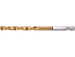 Сверло по металлу HSS-TiN 6 мм HEX 1/4" YATO YT-44764, длина 113 мм